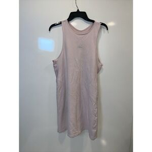 Adidas‎ x Zoe Saldana Women Pink Racerback Athletic Lightweight Tank Dress L